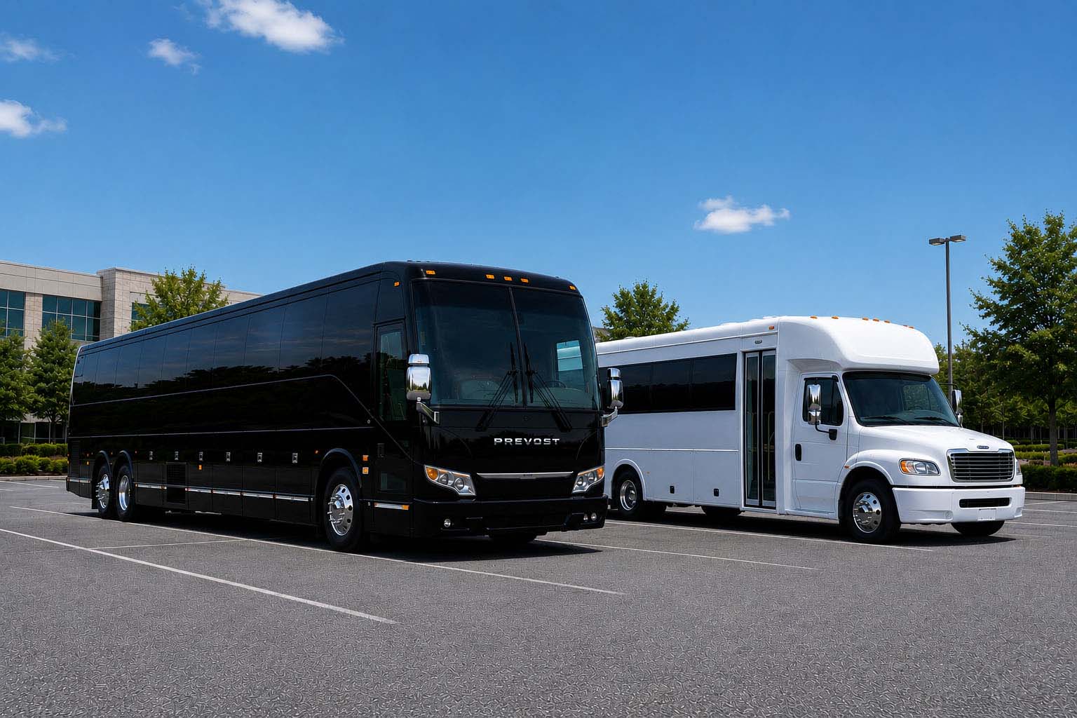 Charter bus rental in Carrollton, TX